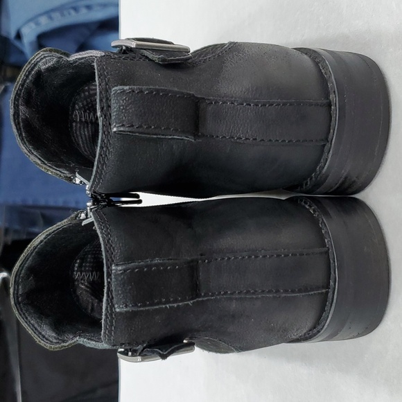 Abeo Yana booties women's 7N black Nubuck leather snake print detail buckle - Picture 5 of 11